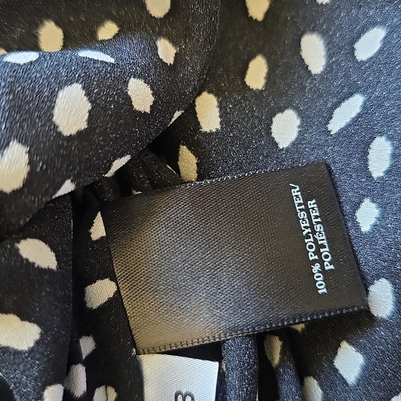 Ann Taylor Sheer pull-over Tunic button polka dot blouse size 8 - Picture 14 of 14